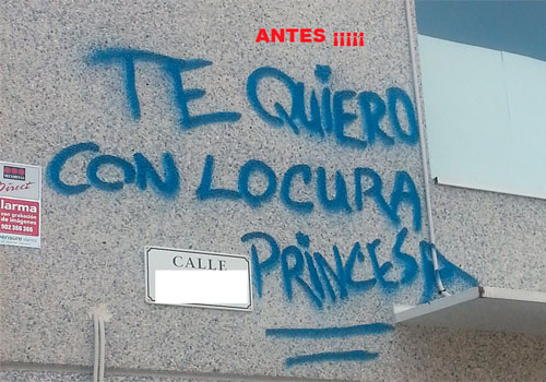 limpieza de grafittis en paredes